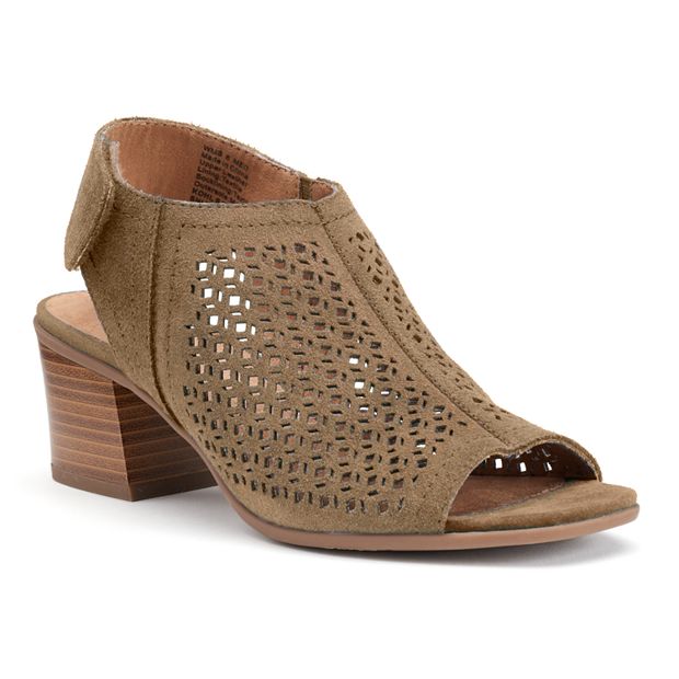 Tonya Tan Suede Cutout Ankle Booties