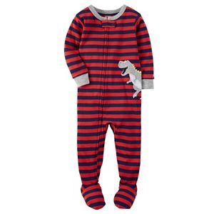 Baby Boy Carter's Striped Applique Footed Pajamas