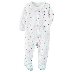 Baby Girl Carter's Polka-Dot Terry Sleep & Play