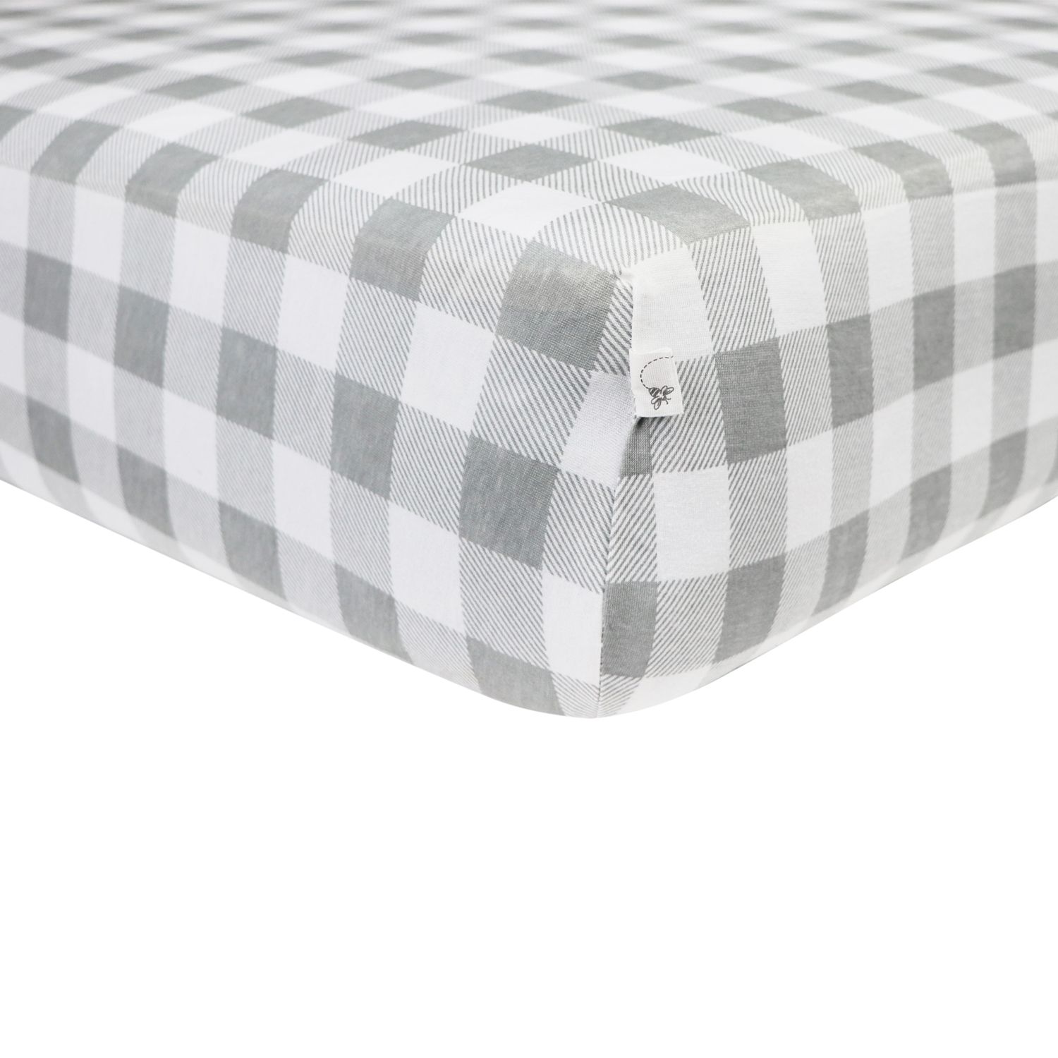 black and white buffalo plaid crib sheet