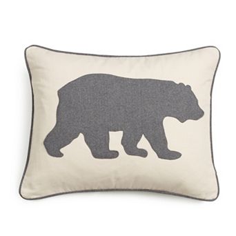Eddie Bauer Bear Applique Twill Throw Pillow