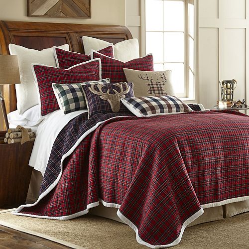 Plaid Sherpa Quilt Set