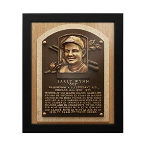 Cleveland Indians Early Wynn Baseball Hall of Fame Framed Plaque Print