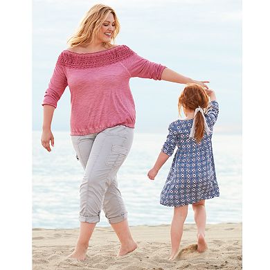 Plus Size Sonoma Goods For Life® Crochet Off-the-Shoulder Top