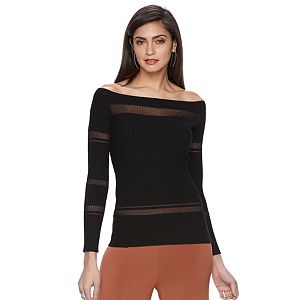 Women's Jennifer Lopez Luxe Essentials Off-the-Shoulder Sweater