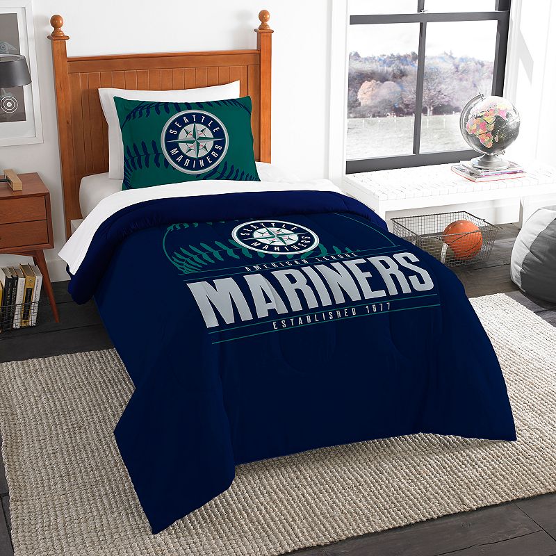 Seattle Mariners Grand Slam Twin Comforter Set by Northwest, Multicolor