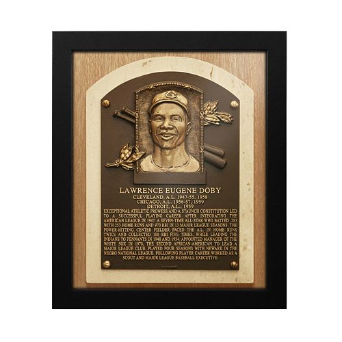 Cleveland Indians Larry Doby Baseball Hall of Fame Framed Plaque Print