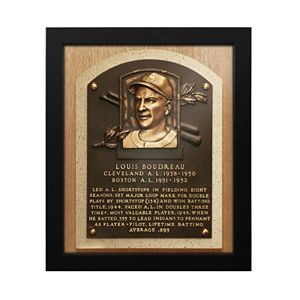 Cleveland Indians Lou Boudreau Baseball Hall of Fame Framed Plaque Print