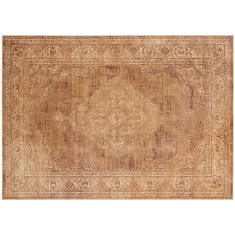 Safavieh Vintage Persian Medallion Framed Rug, Dark Grey, 6.5X9 Ft