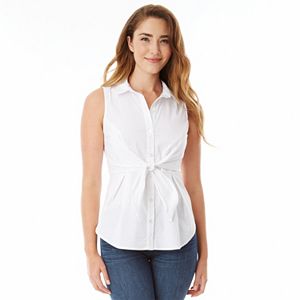 Juniors' IZ Byer California Sleeveless Poplin Shirt