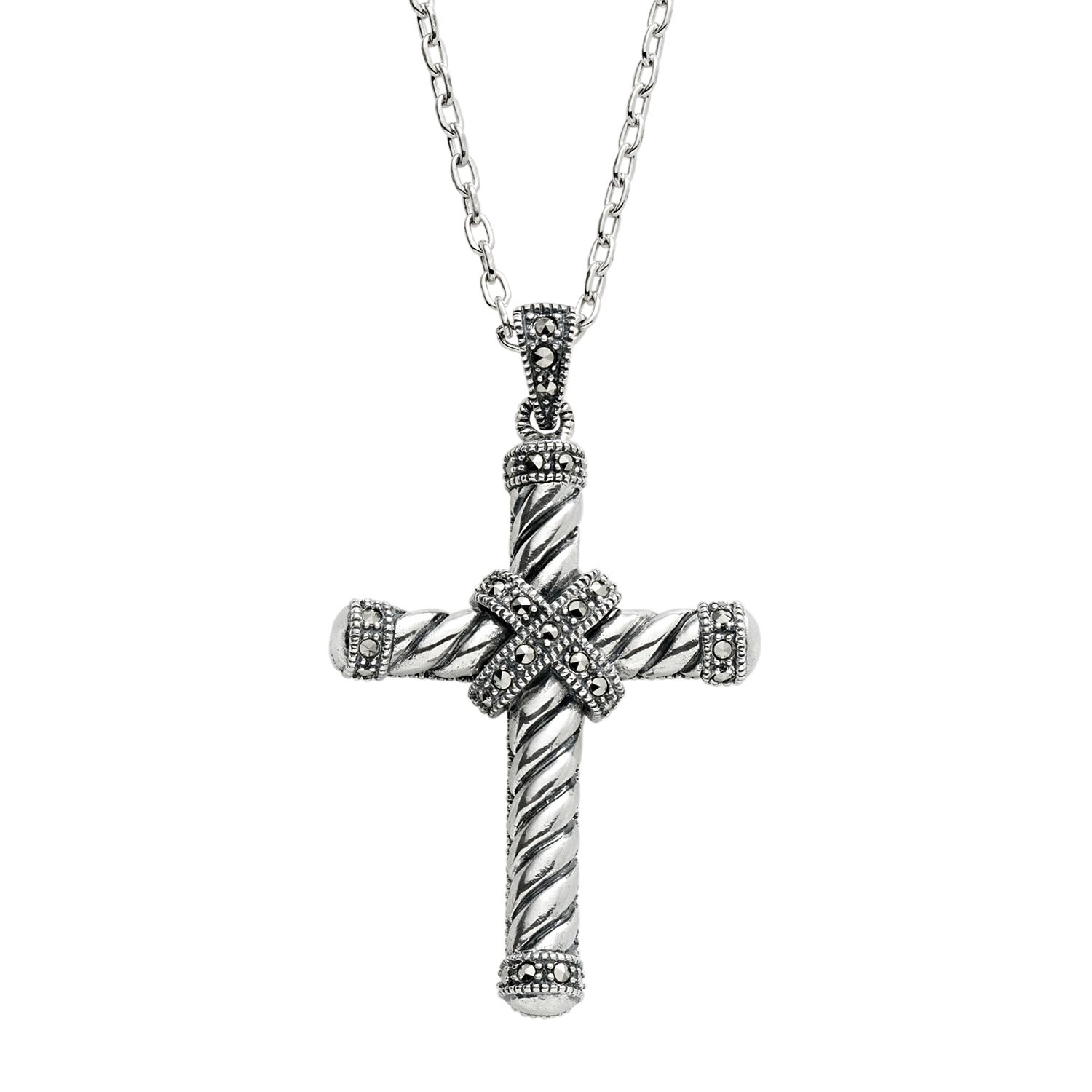 Image for Lavish by TJM Sterling Silver Cross Pendant Necklace at Kohl's.