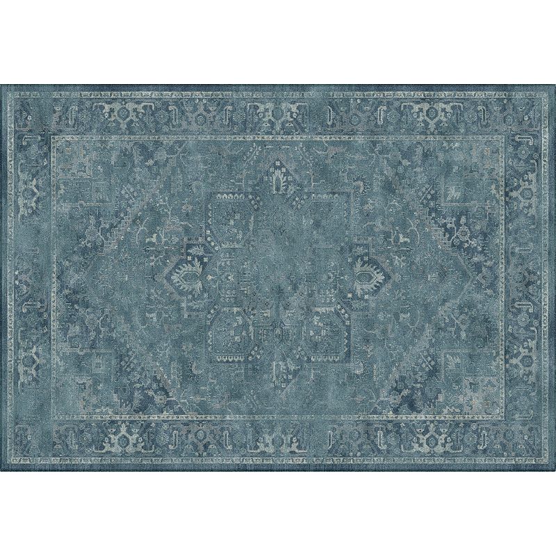 Safavieh Vintage Aziz Framed Floral Rug, Blue, 4X5.5 Ft