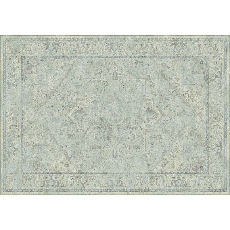 Safavieh Vintage Aziz Framed Floral Rug, Blue, 4X5.5 Ft