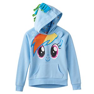 Girls 7-16 My Little Pony Rainbow Dash 3D Hoodie