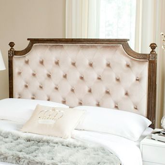 Safavieh Rustic Wood Tufted Velvet Headboard