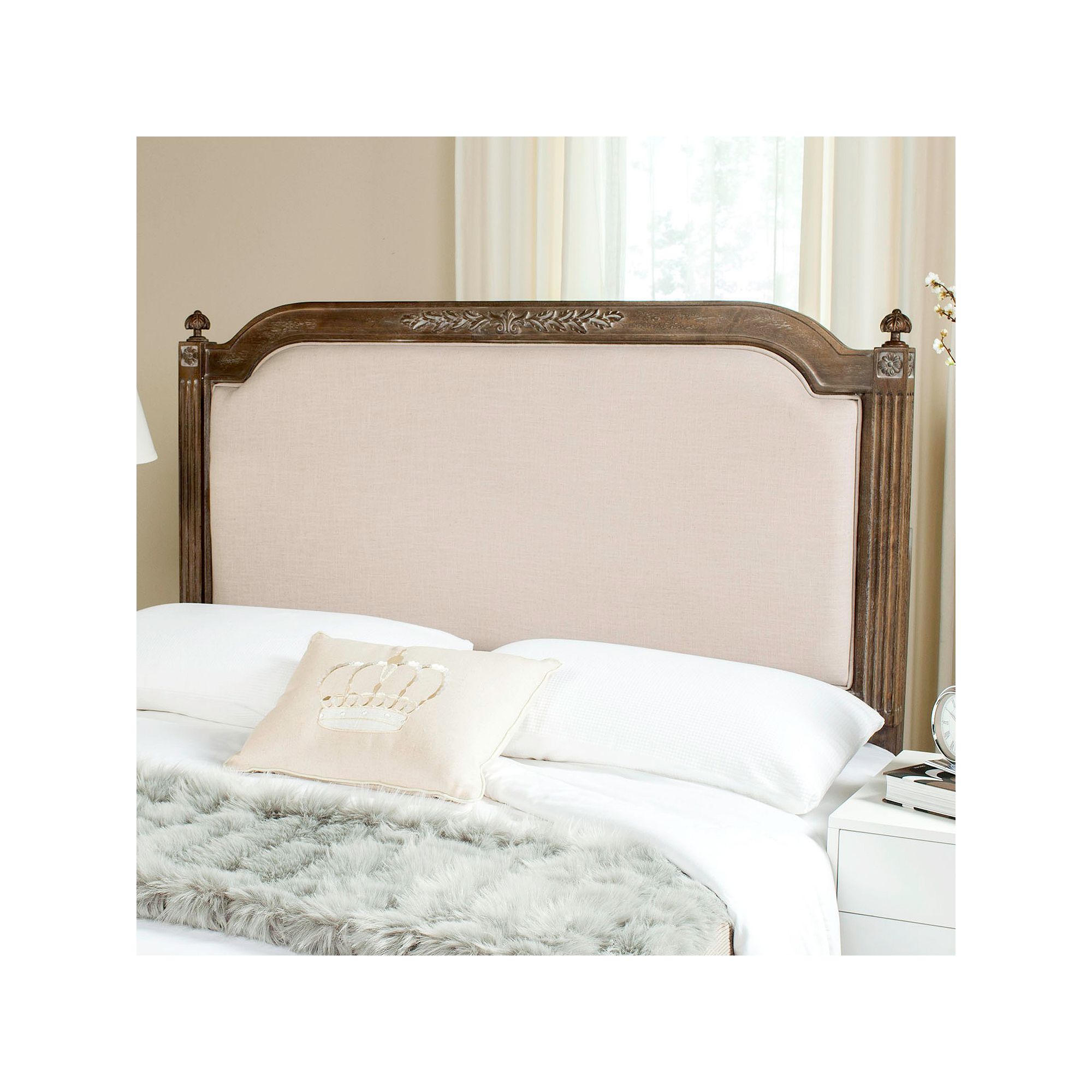 Safavieh Rustic Wood Headboard, Rustic Brown