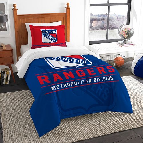 New York Rangers Draft Twin Comforter Set by Northwest