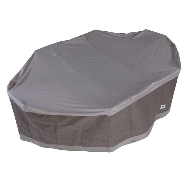 Duck Covers Elegant 109 In Rectangle Oval Patio Table Chairs Cover