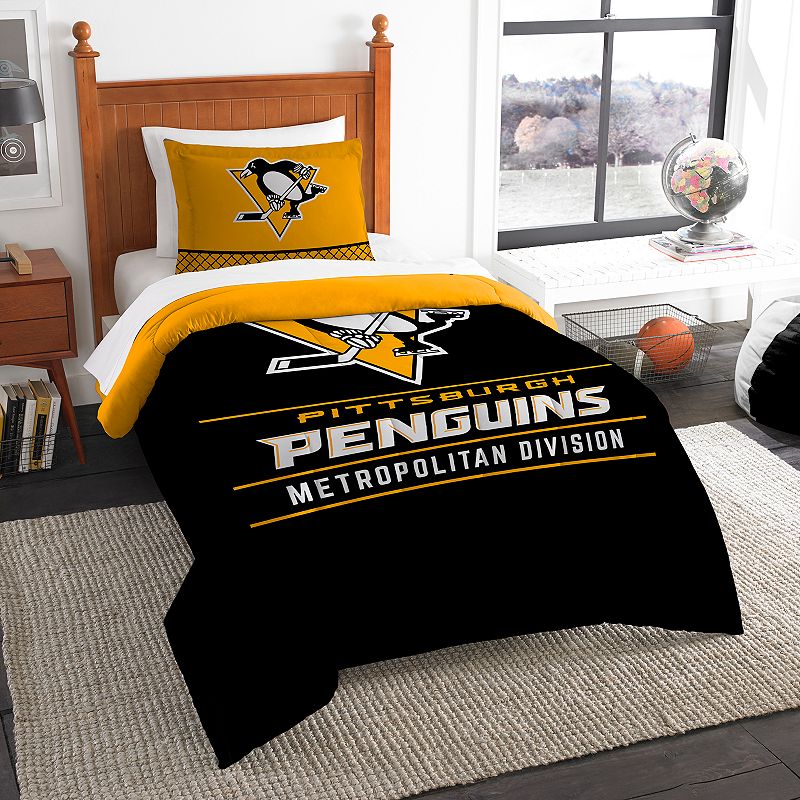 Pittsburgh Penguins Draft Twin Comforter Set by Northwest, Multicolor