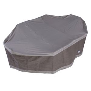 Duck Covers Elegant 127-in. Rectangle & Oval Patio Table & Chairs Cover