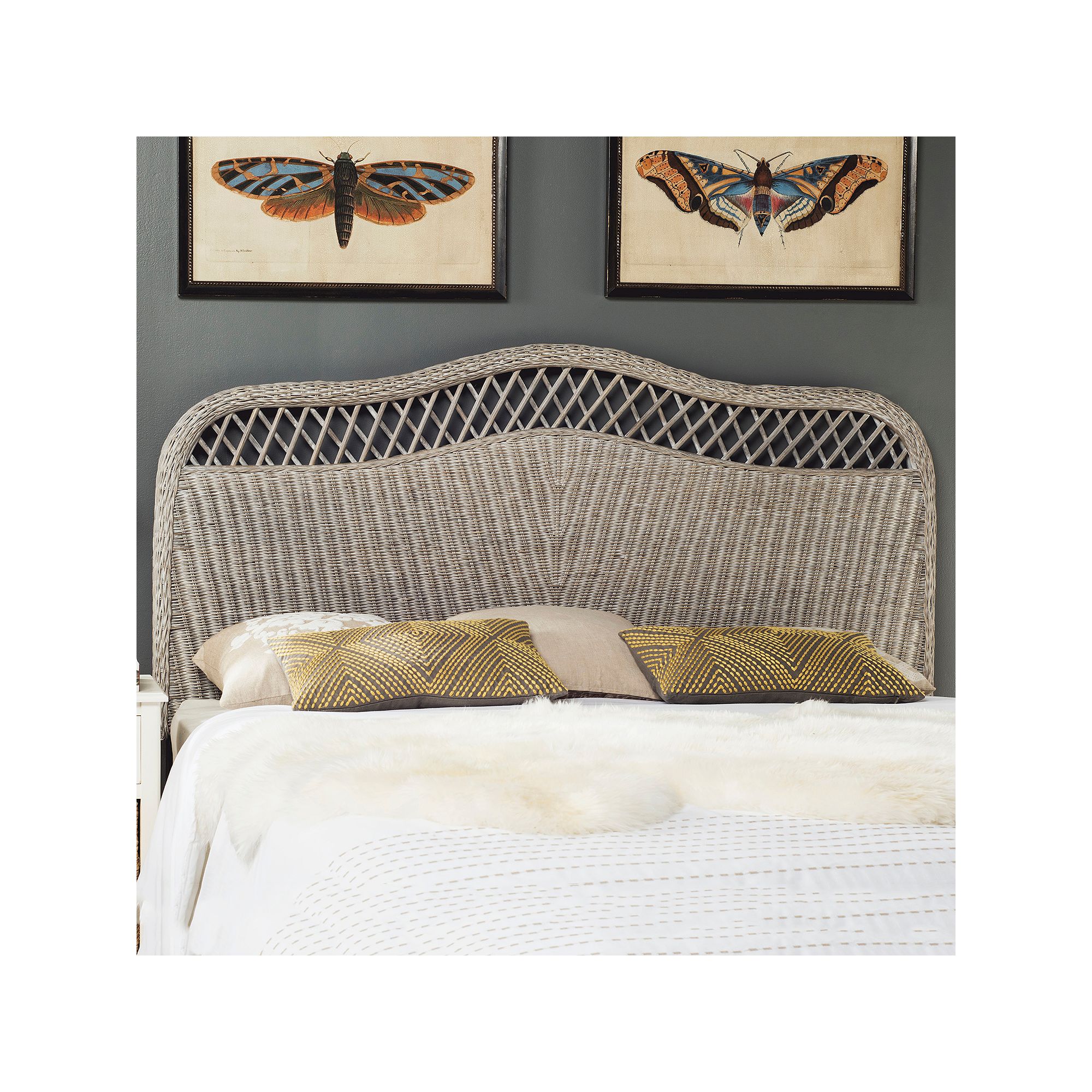 Safavieh Sephina Headboard, Antique Gray