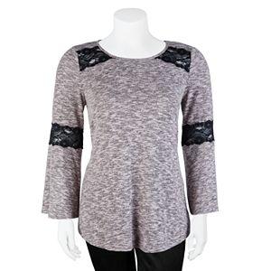 Juniors' Plus Size IZ Byer California Bell Sleeve Trapeze Top