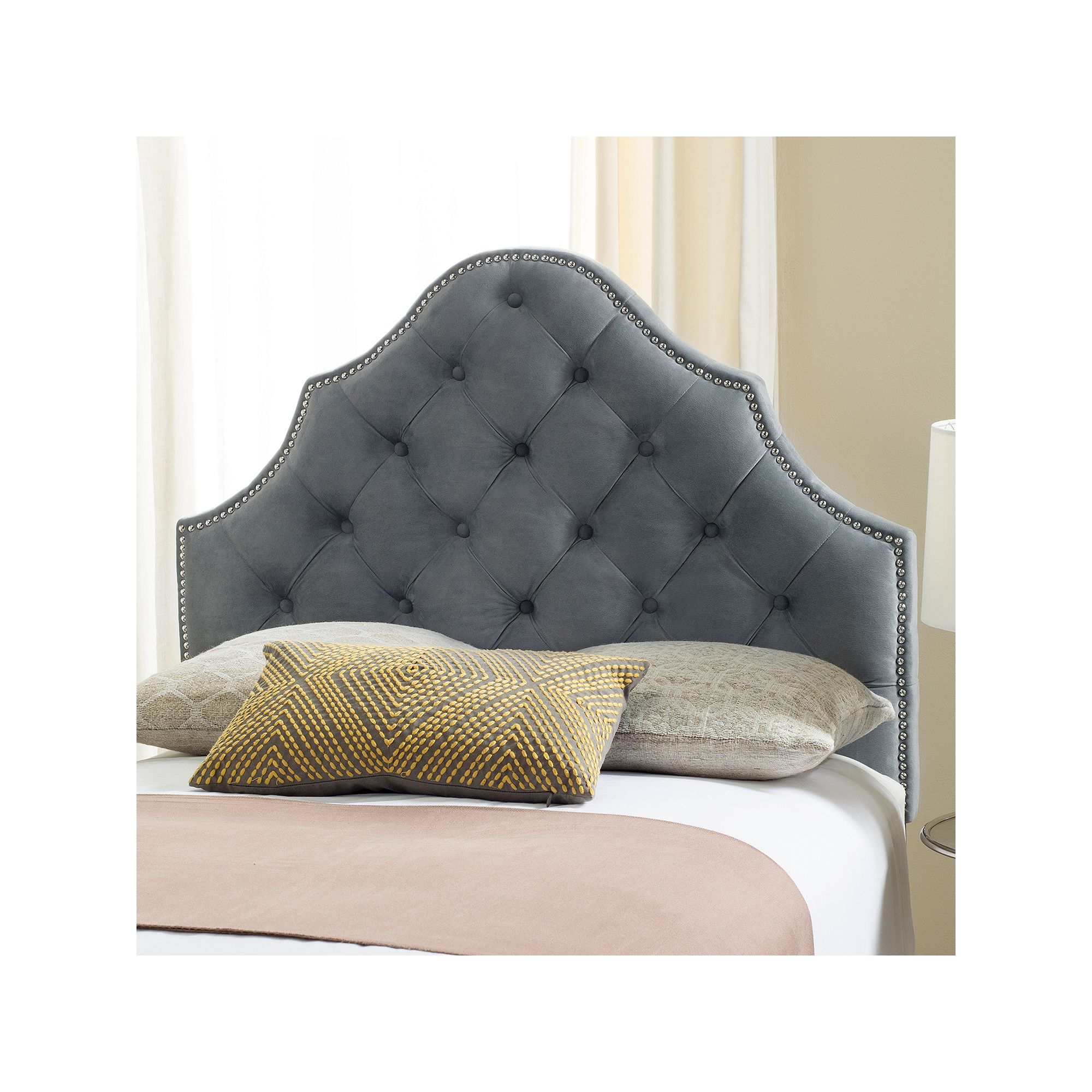 Safavieh Arebelle Headboard, Gray