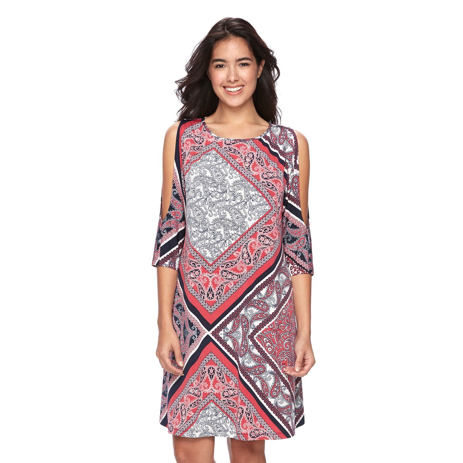 ronni nicole cold shoulder dress