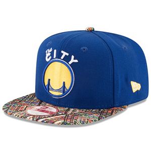Adult New Era Golden State Warriors Tricked-Trim 9FIFTY Snapback Cap