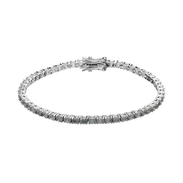 Sterling Silver Ice Cubic Zirconia Tennis Bracelet