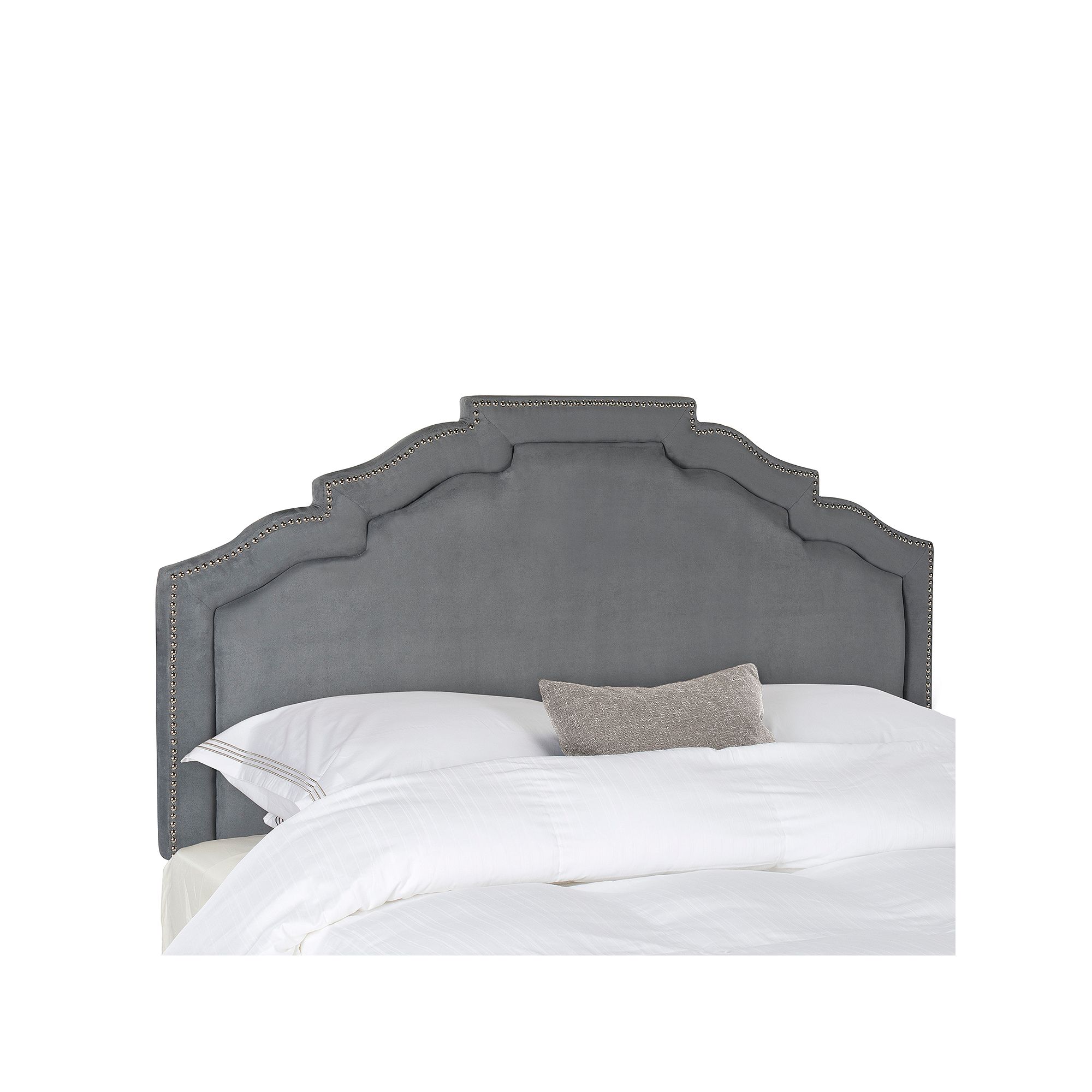 Safavieh Alexia Velvet Headboard, Gray