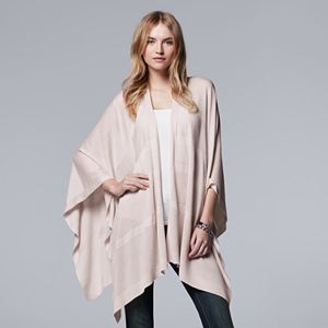 Women's Simply Vera Vera Wang Ribbed Poncho
