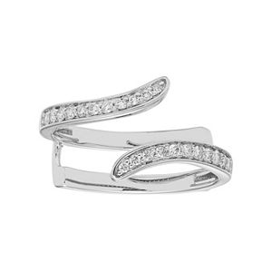 14k Gold 1/4 Carat T.W. Diamond Bypass Enhancer Wedding Ring