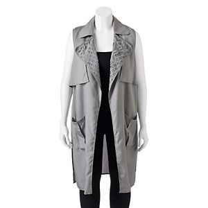 Juniors' Plus Size Candie's® Draped Long Vest