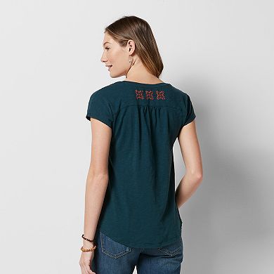 Women's Sonoma Goods For Life® Embroidered Dolman Tee