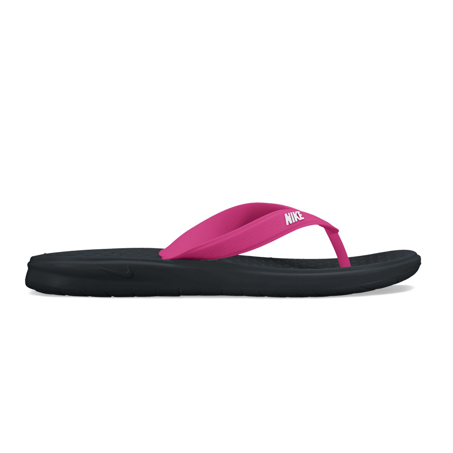 womens pink nike flip flops