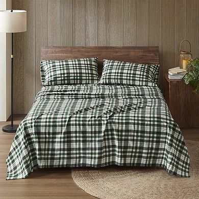 Woolrich 4-piece Nordic Snowflake Flannel Sheet Set