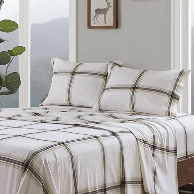 Woolrich 4-piece Nordic Snowflake Flannel Sheet Set
