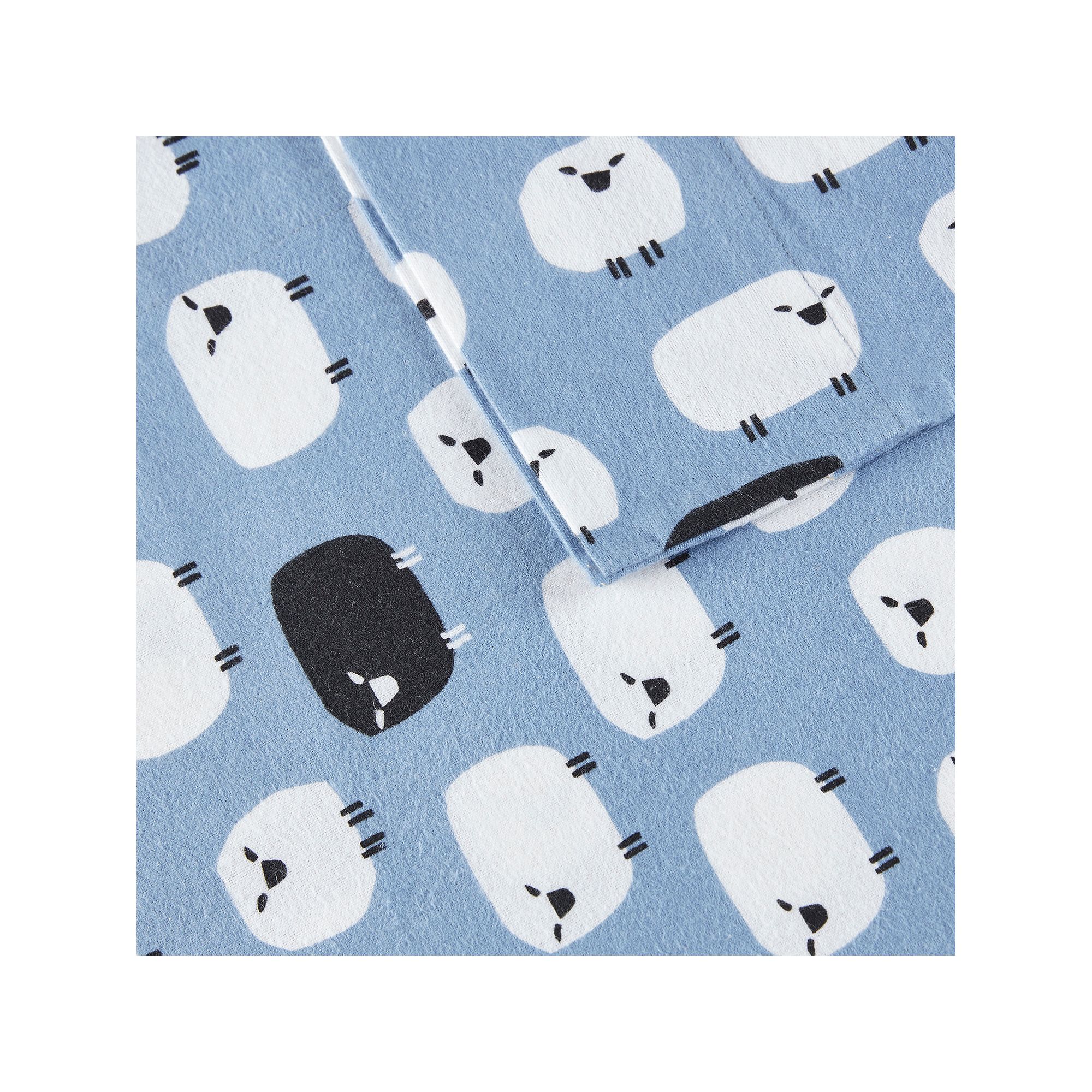 Woolrich Cotton Flannel Sheet Set, Blue Sheep