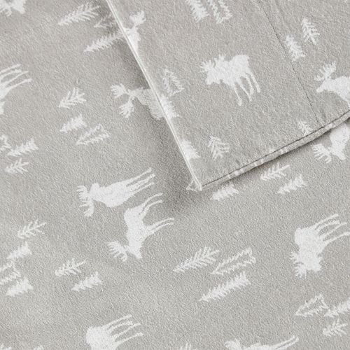 Woolrich 4-piece Nordic Snowflake Flannel Sheet Set