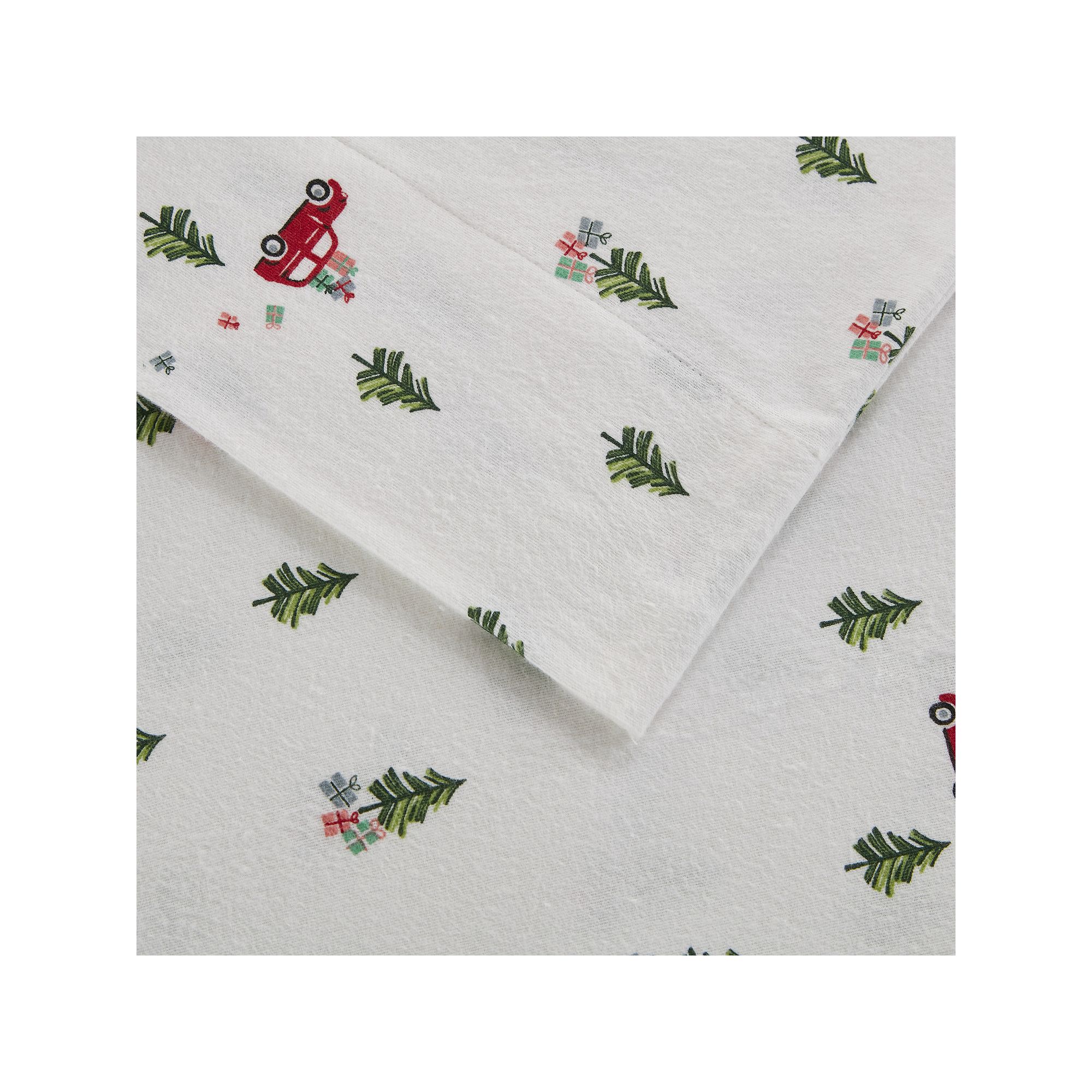 Woolrich Cotton Flannel Sheet Set, Green Tree Trip