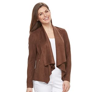 Petite Dana Buchman Faux-Suede Jacket