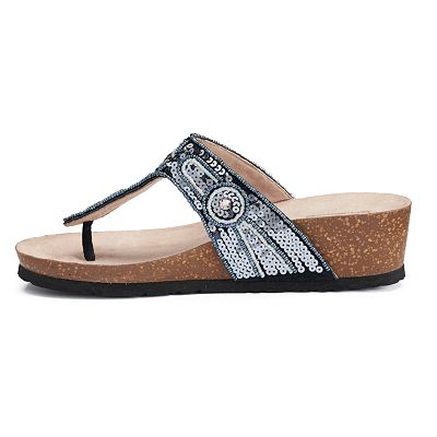 Croft Barrow Women s Ortholite Beaded Wedge Sandals