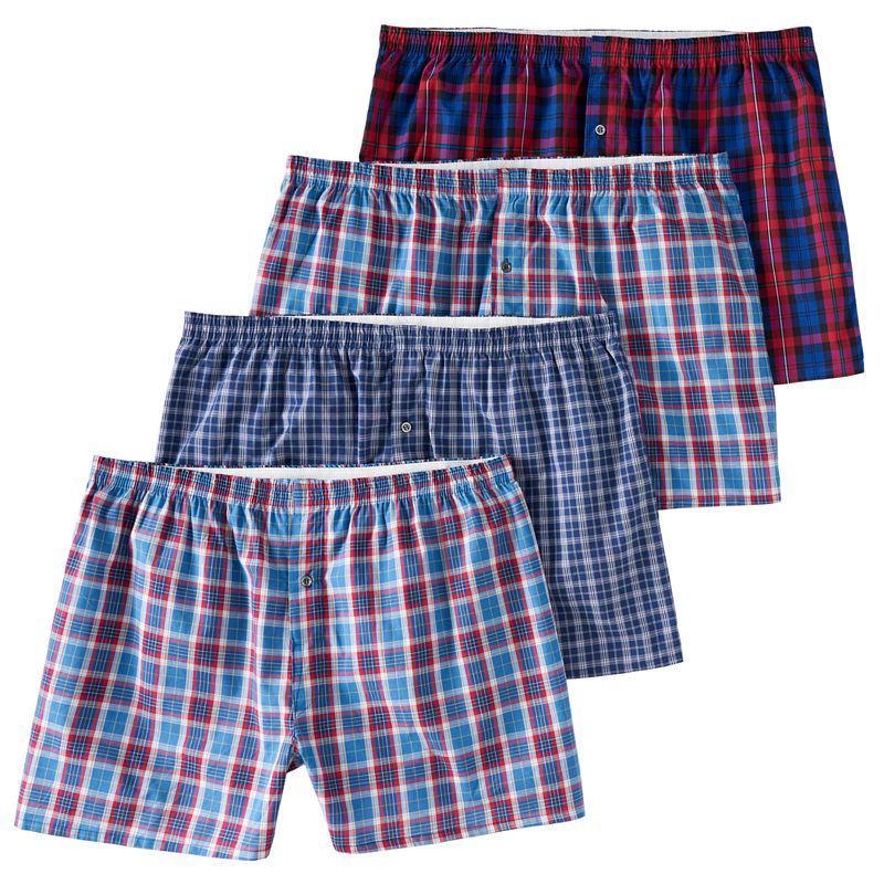 Mens Fruit of the Loom Signature Big Man Boxer (4-pack), Size: 4XB, Red