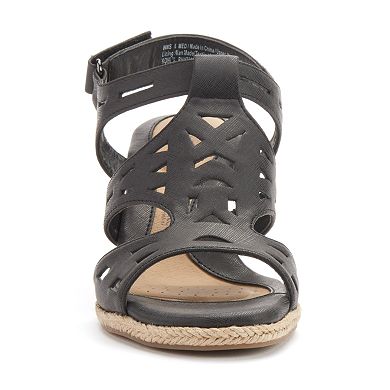 Croft & Barrow® Women's Ortholite Cork-Patterned Wedge Sandals