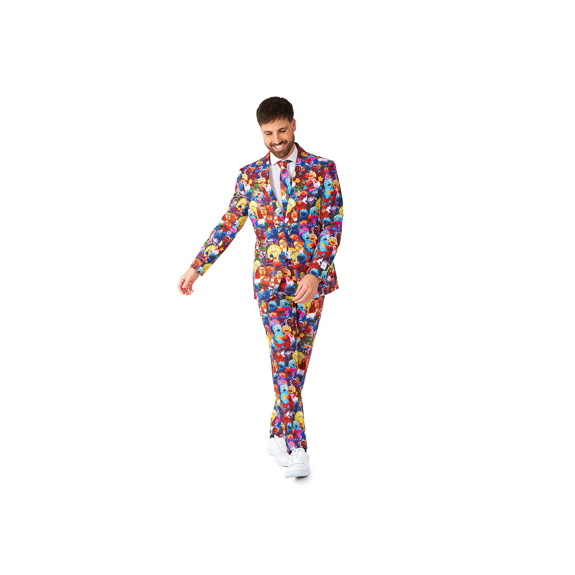 Mens OppoSuits Slim-Fit Novelty Suit & Tie Set, Size: 36 - Regular, Sesame