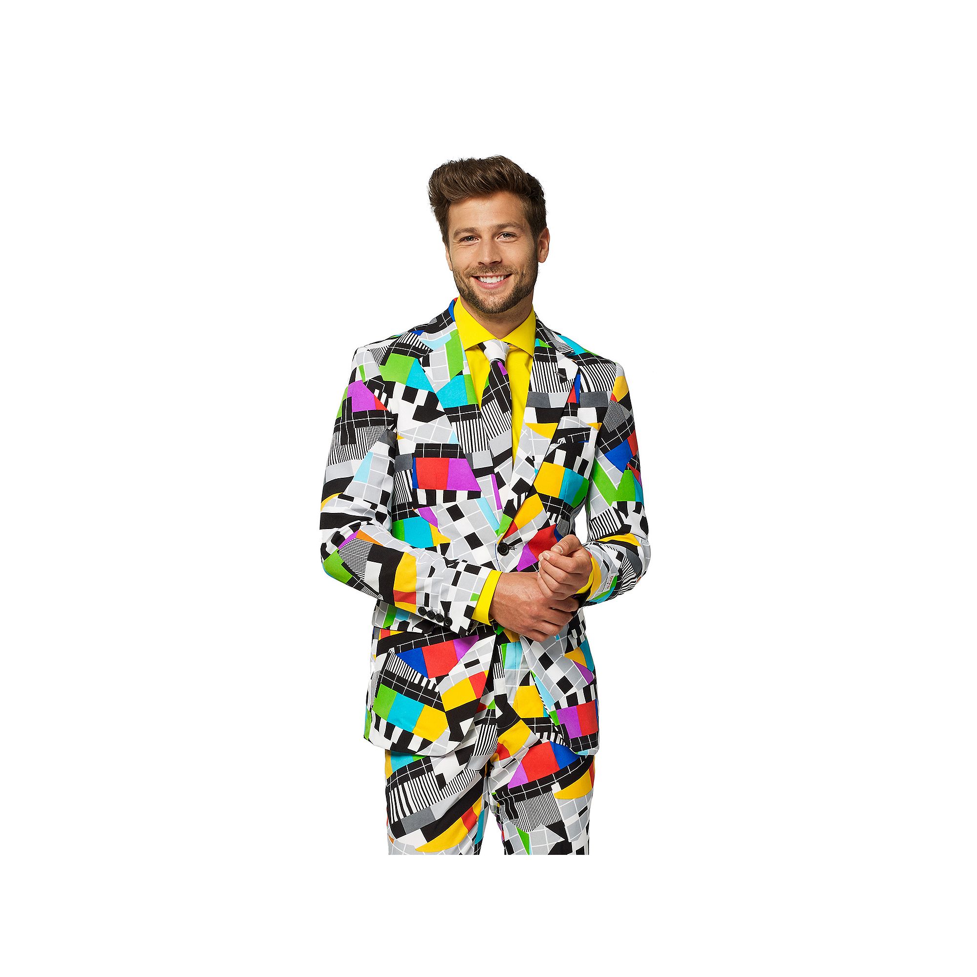 Mens OppoSuits Slim-Fit Novelty Suit & Tie Set, Size: 36 - Regular, Testiv