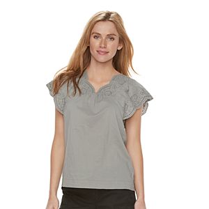 Women's SONOMA Goods for Life™ Embroidered Eyelet Top