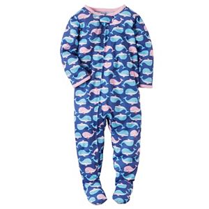 Baby Girl Carter's Whale Footed Pajamas