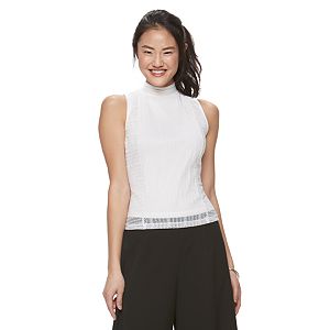 Juniors' Jolie Vie Lace Mockneck Top